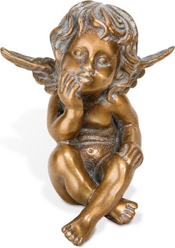 Bronzový anjel na náhrobok, 8×7×7 cm alebo 12×10×10 cm