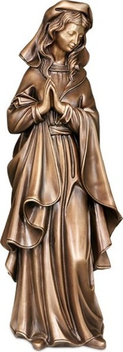 [ST-SK-85389] Bronzová Madona na náhrobok, 68×26×19 cm