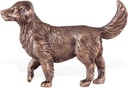 Bronzový Golden Retriever na náhrobok, 7×11 cm