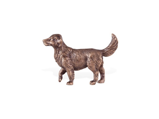 [ST-SK-85405] Bronzový Golden Retriever na náhrobok, 7×11 cm
