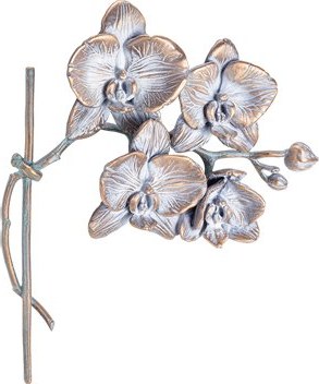 [ST-SK-85516] Orchidea na náhrobok, bronzová ozdoba