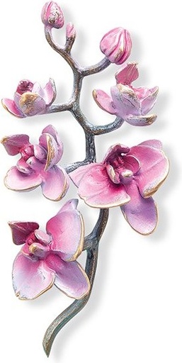 [ST-SK-85517] Bronzová orchidea na náhrobok, 15×7 cm