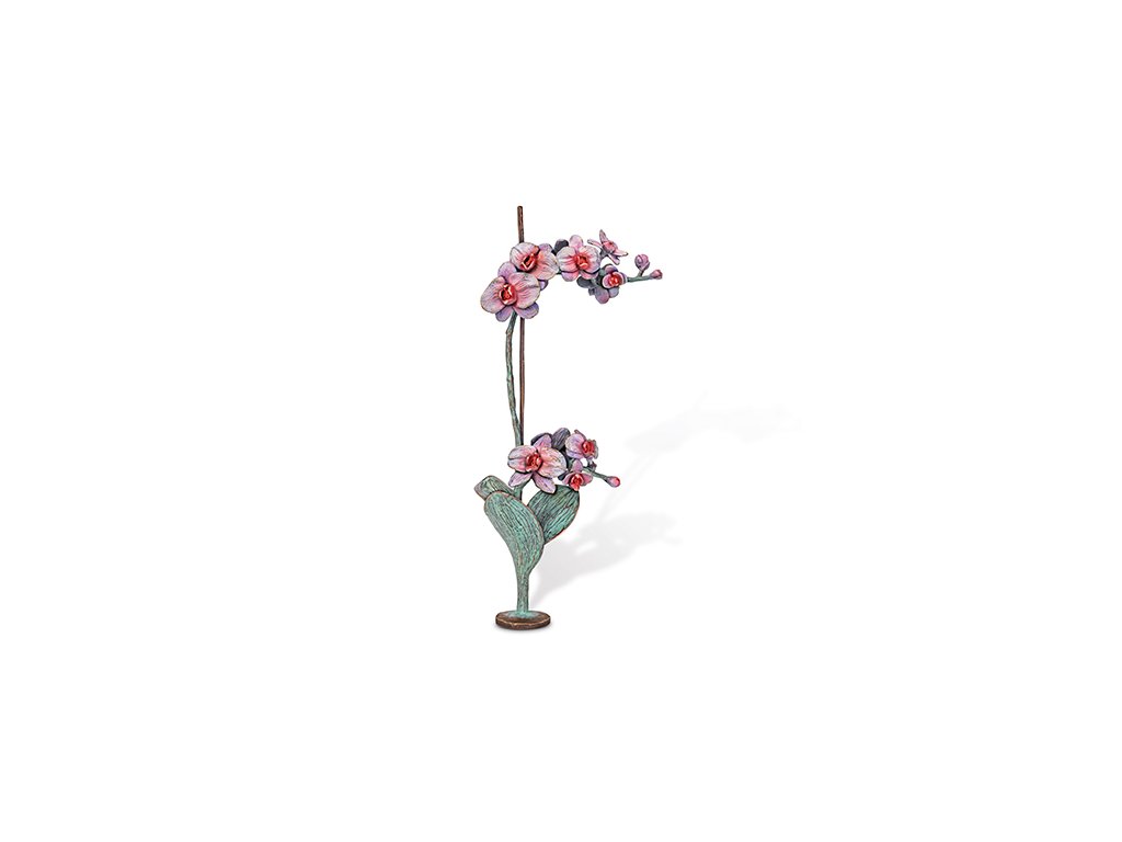 Bronzová orchidea na náhrobek, 43×17,5×10 cm