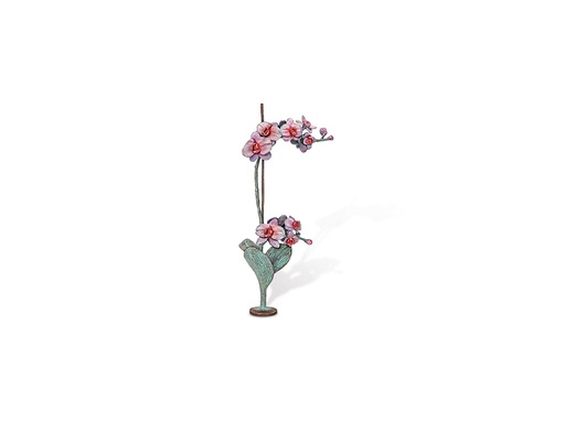 [ST-SK-85543] Bronzová orchidea na náhrobok, 43×17,5×10 cm