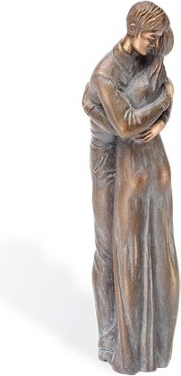 [ST-SK-87009] Bronzová socha Objatie na náhrobok, 12×3,5×3,5 cm alebo 18×5×5 cm