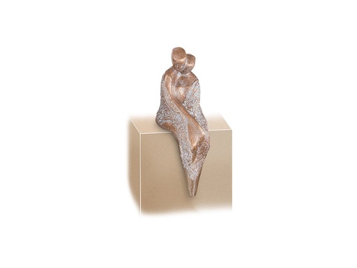 [ST-SK-87457] Bronzová socha Sediacich párov na náhrobok, 39×13×17 cm