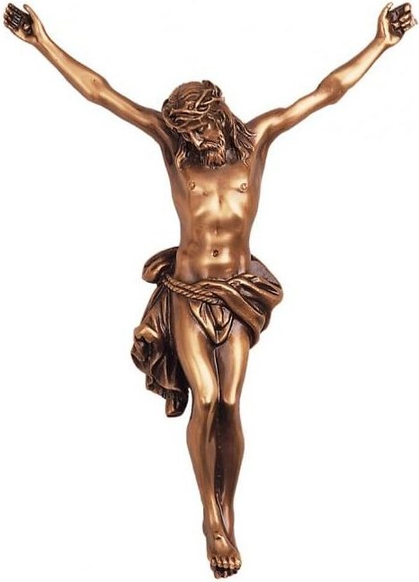 Bronze Christus für Grabmal, 21×15 cm