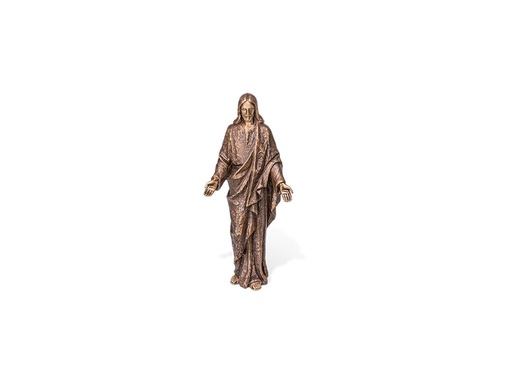 [ST-SK-89540] Bronzový Kristus na náhrobok, 45×20 cm