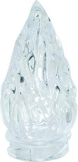 Glasflamme für Grablaterne, weiß, Höhe 9 cm oder 12 cm