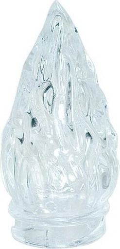 [ST-SK-92076] Skleněný plamen na lucernu, bílý, výška 9 cm nebo 12 cm