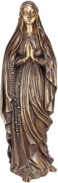 Bronzová Madona na náhrobok, 58×18×16 cm