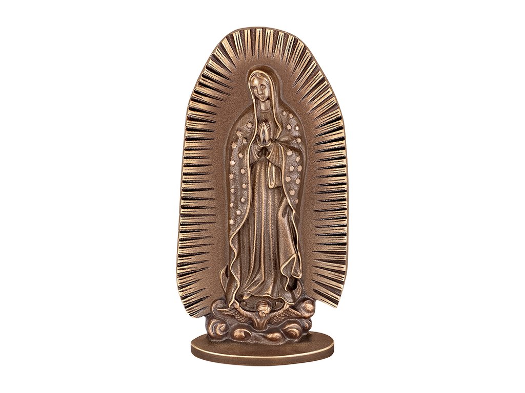[ST-SK-HEILFIG03] Bronzová Madona Guadalupská na náhrobok, 15–61 cm