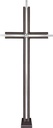 Náhrobný kríž s kryštálom, bronz, 73×28 cm alebo 93×28 cm