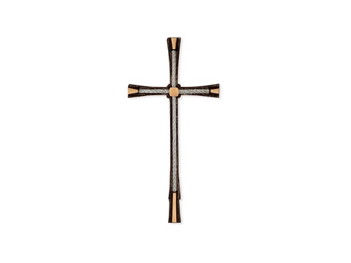 [ST-SK-KREUZ10] Bronzový kríž s kryštálom na náhrobok, 31×15 cm