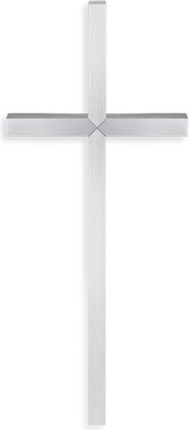 Náhrobný kríž z nehrdzavejúcej ocele, 20×8 cm alebo 40×16 cm