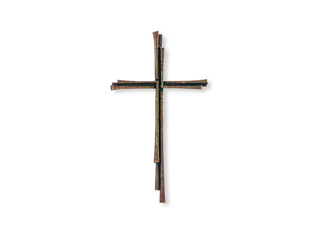 Náhrobný kríž s kryštálom, bronz, 40–59 cm