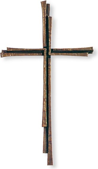 Náhrobný kríž s kryštálom, bronz, 40–59 cm