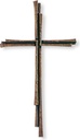 Náhrobný kríž s kryštálom, bronz, 40–59 cm
