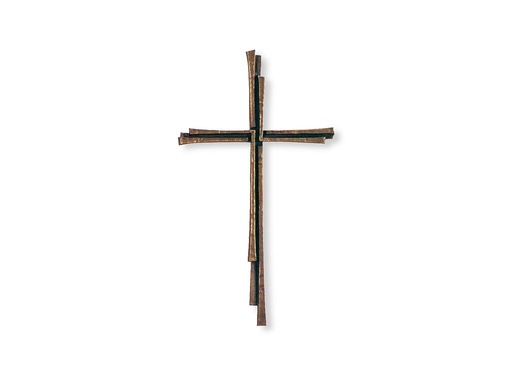 [ST-SK-KREUZ21] Náhrobný kríž s kryštálom, bronz, 40–59 cm