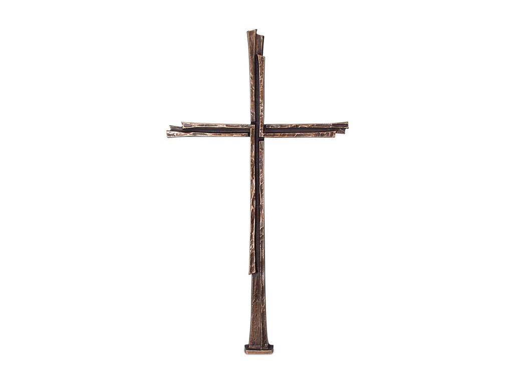 Náhrobný kríž s kryštálom, bronz, 81×45 cm alebo 113×55 cm