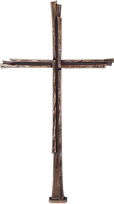 Náhrobný kríž s kryštálom, bronz, 81×45 cm alebo 113×55 cm