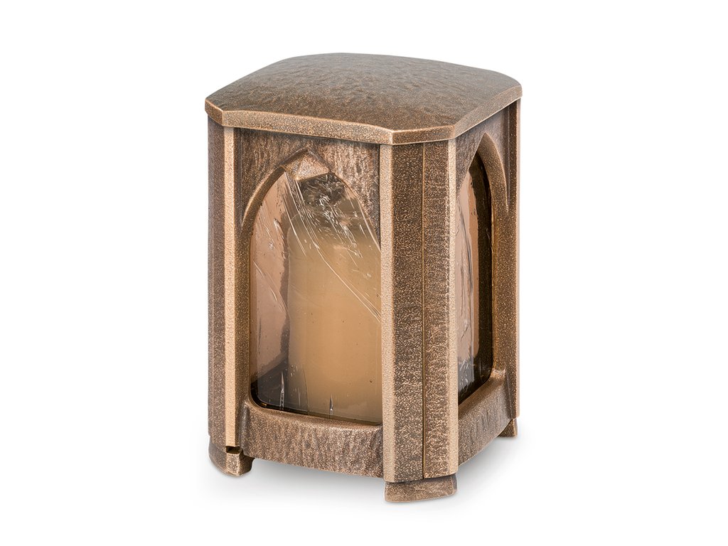 Náhrobný lampáš z bronzu, 17–25 cm