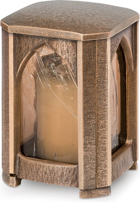 Náhrobný lampáš z bronzu, 17–25 cm