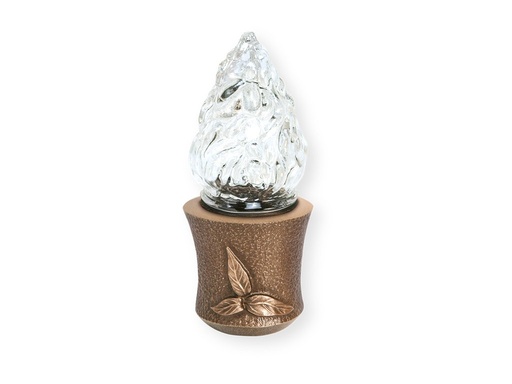 [ST-SK-LAT26] Náhrobný lampáš na batérie, bronz, výška 14–19 cm