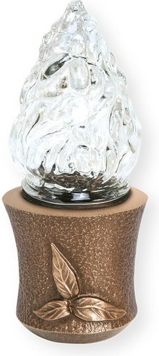 [ST-SK-LAT26] Náhrobný lampáš na batérie, bronz, výška 14–19 cm
