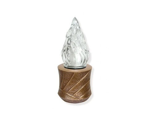 [ST-SK-LAT27] Náhrobný lampáš na batérie, bronz, výška 14–19 cm