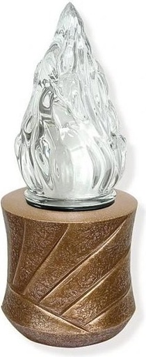 [ST-SK-LAT27] Náhrobný lampáš na batérie, bronz, výška 14–19 cm