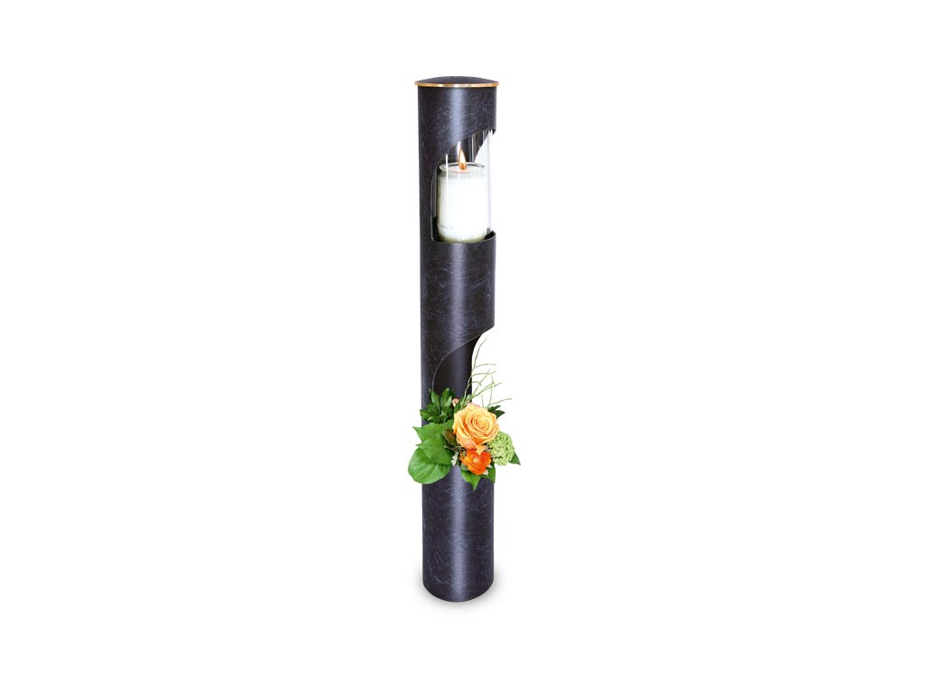 Bronzový rituálny stĺpik na náhrobok, výška 71 cm