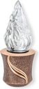 Náhrobní lucerna na baterie, bronz, výška 14–19 cm
