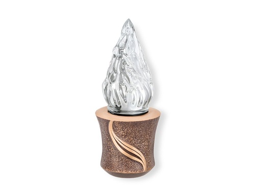 [ST-SK-LAT50] Náhrobný lampáš na batérie, bronz, výška 14–19 cm