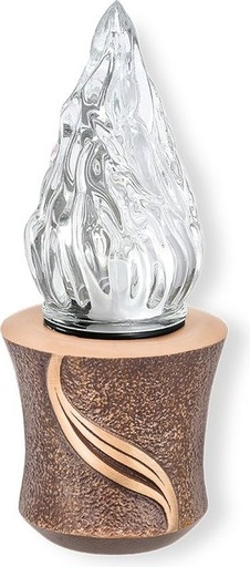 [ST-SK-LAT50] Náhrobný lampáš na batérie, bronz, výška 14–19 cm