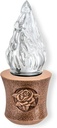 Grablampe auf Batterien, Bronze, Höhe 14–19 cm