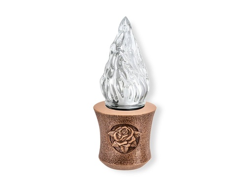 [ST-SK-LAT51] Náhrobný lampáš na batérie, bronz, výška 14–19 cm