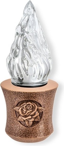 [ST-SK-LAT51] Náhrobný lampáš na batérie, bronz, výška 14–19 cm