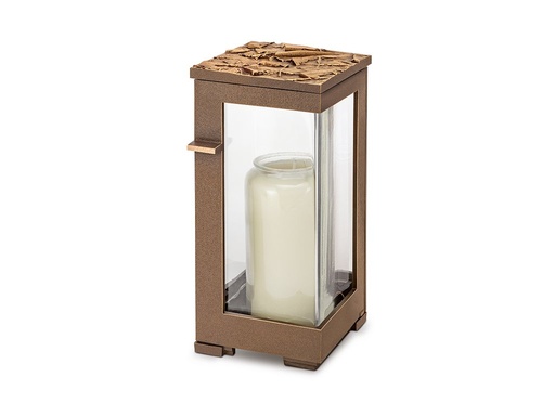 [ST-SK-LAT69] Bronzový lampáš na náhrobok, 19×10×11 cm alebo 23,5×11×12 cm