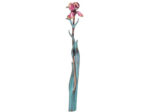 [ST-SK-PFLANZE05] Bronzová Kosatec na náhrobok, 32 cm