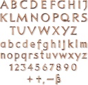 Bronze-Buchstabe Revant für Grabmal