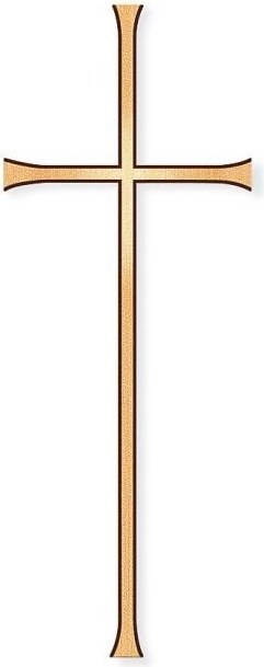 Náhrobní kříž Formal z bronzu, 12–50 cm