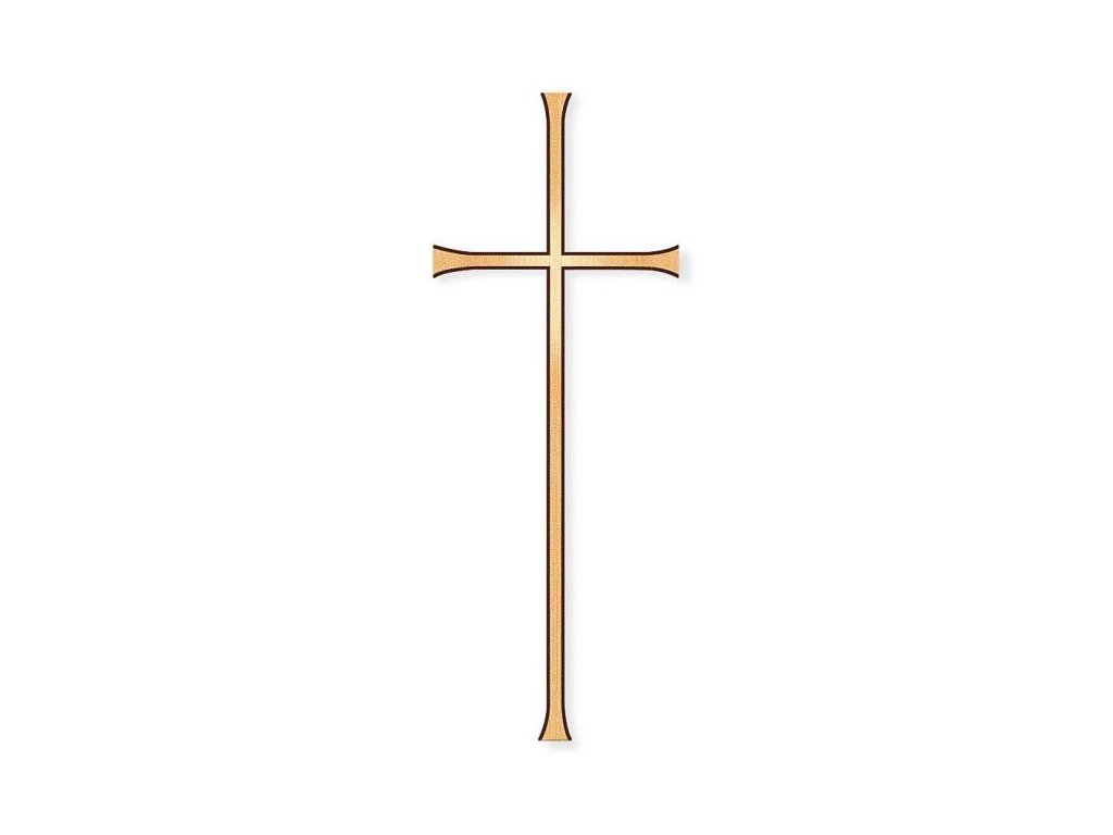 Náhrobný kríž Formal z bronzu, 12–50 cm