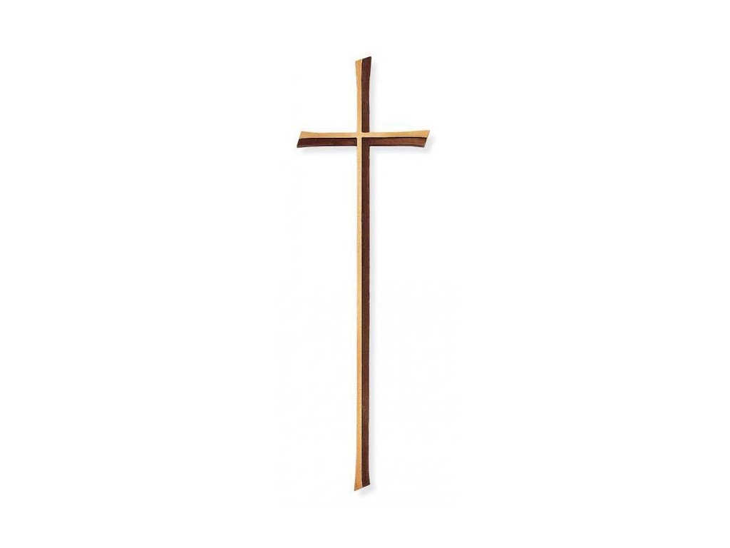 Náhrobní kříž kurzíva z bronzu, 12–60 cm