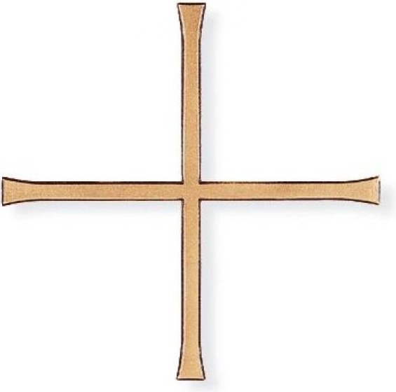 Grabkreuz Elegant, gleichschenklig, 12–20 cm