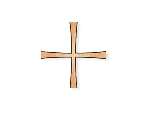 [ST-SK-SCHRKR029] Náhrobný kríž rovnoramenný Ťažký blok, bronz, 12×12 cm