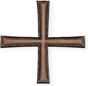 Gleicharmiges Kreuz Rustikal für Grabmal, Bronze, 12×12 cm