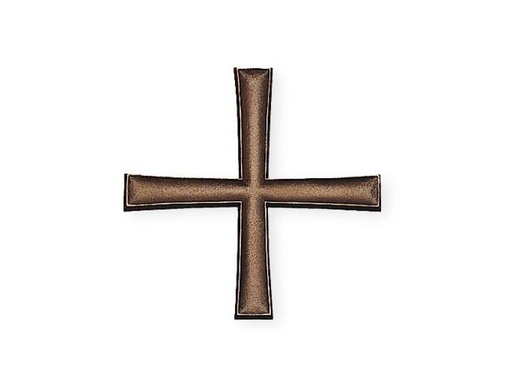 [ST-SK-SCHRKR030] Rovnoramenný kríž Rustikal na náhrobok, bronz, 12×12 cm