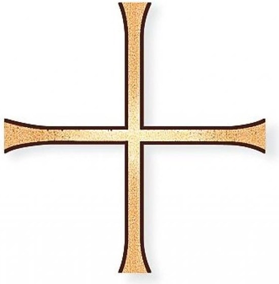 Náhrobný kríž Formal, bronz, 15×15 cm