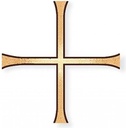 Grabkreuz Formal, Bronze, 15×15 cm
